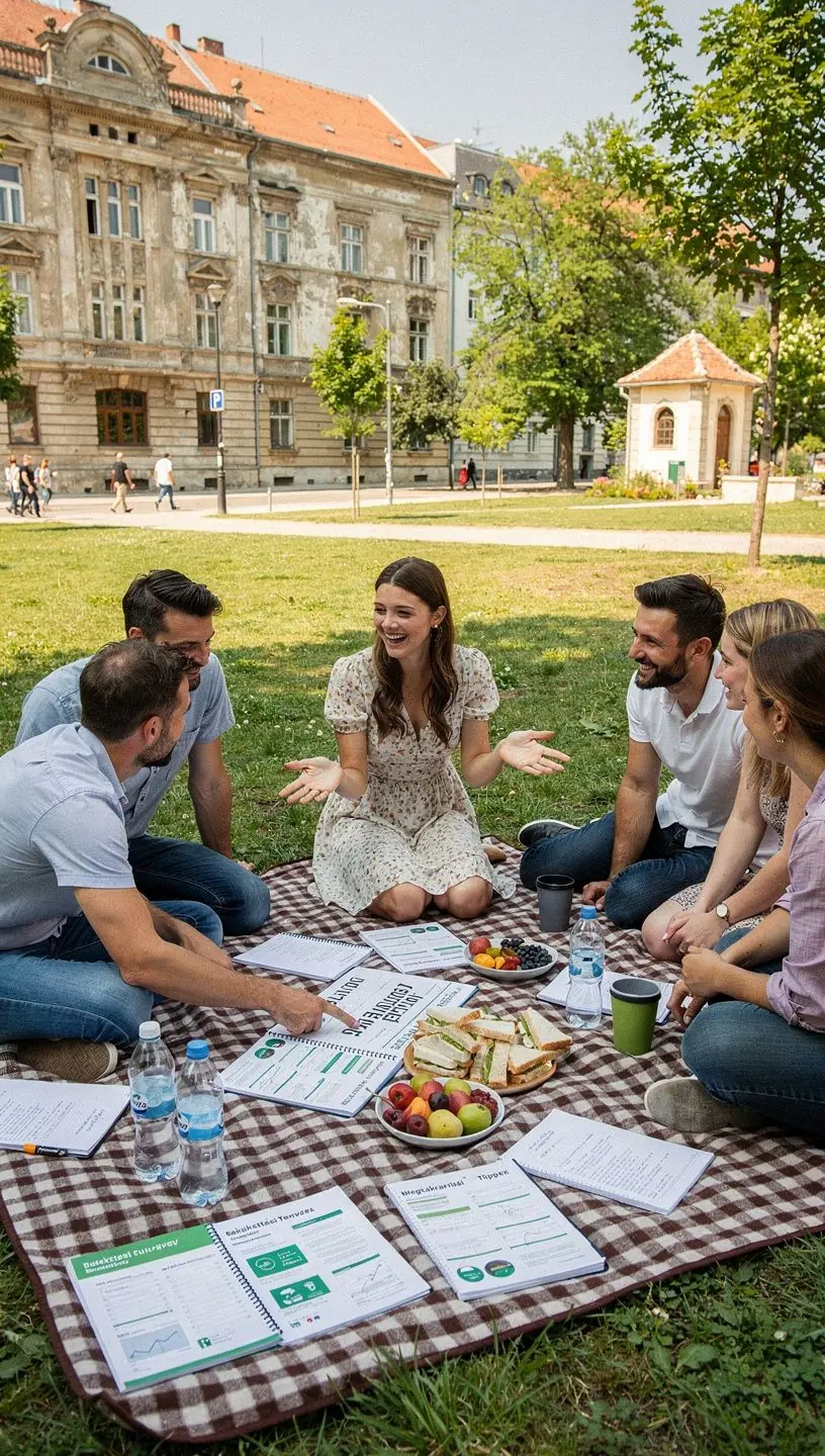 Pénzügyi tanácsadó magyarázza a befektetési lehetőségeket egy workshopon